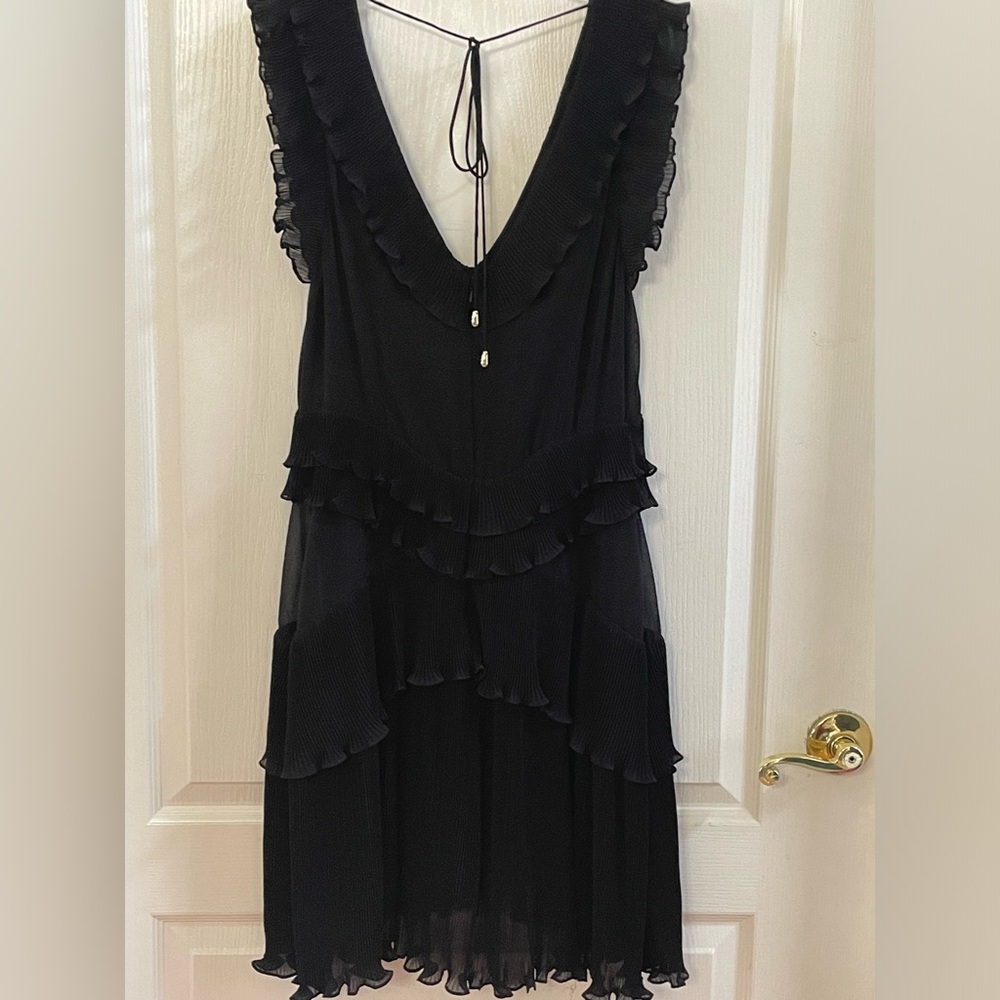 ZIMMERMANN Super 8 Frill Black Mini Dress Size 3 - Picture 2 of 6